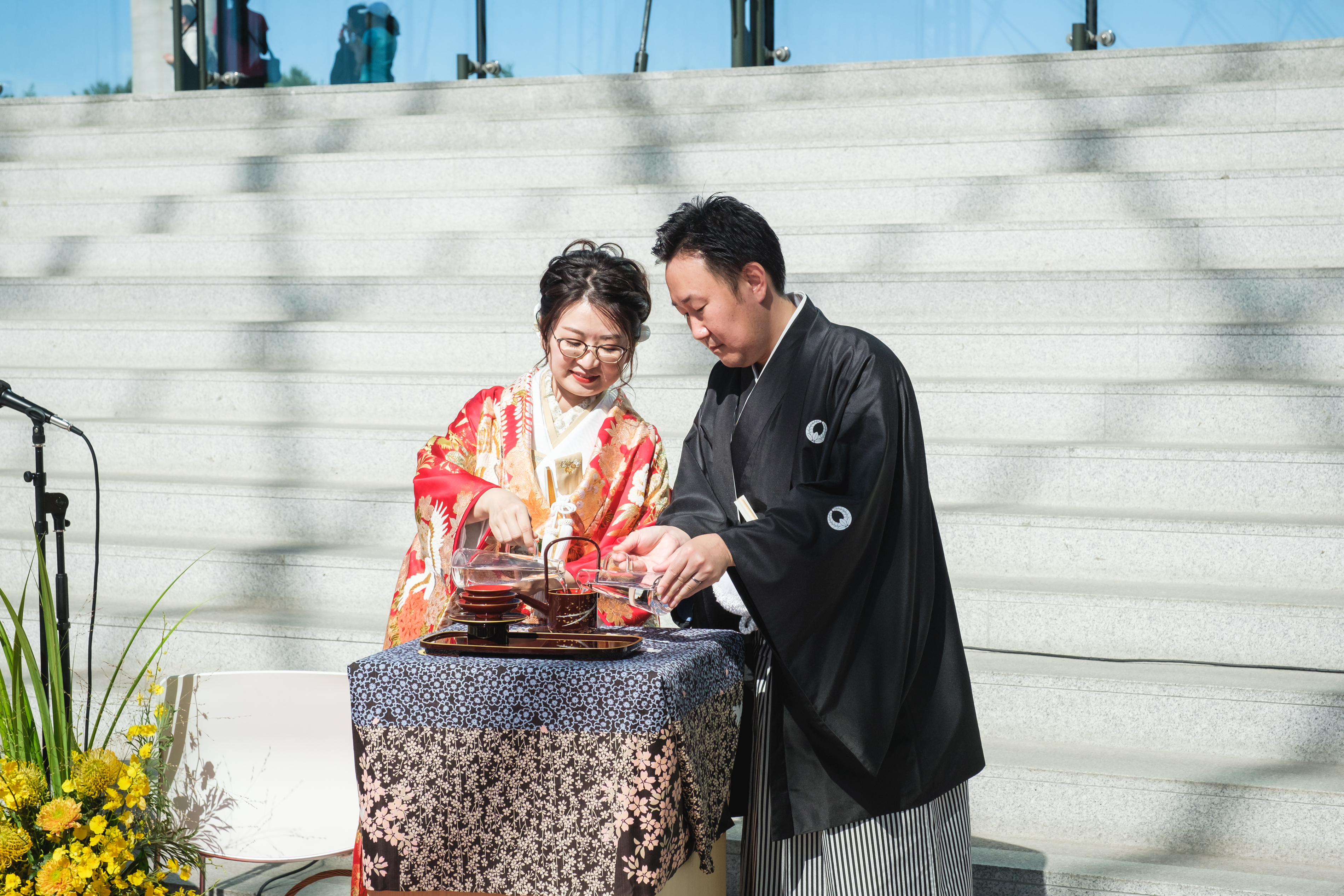 秋のモエレ沼公園で和装人前式♪